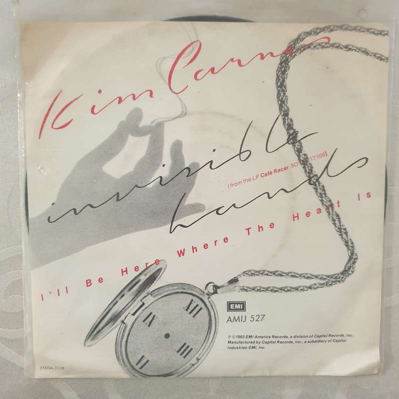 Kim Carnes  Invisible Hands -  Vinyl 7" Record - Very-Good+ Quality (VG+)