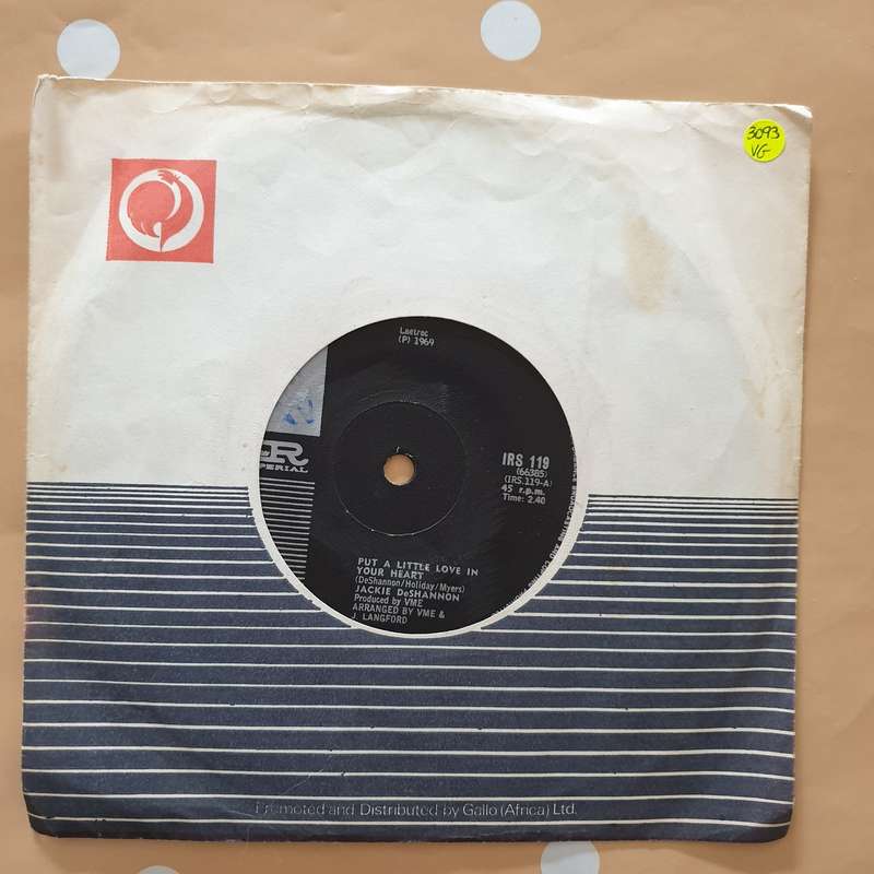 Jackie DeShannon  Put A Little Love In Your Heart - Vinyl 7" Record - Very-Good Quality (VG)