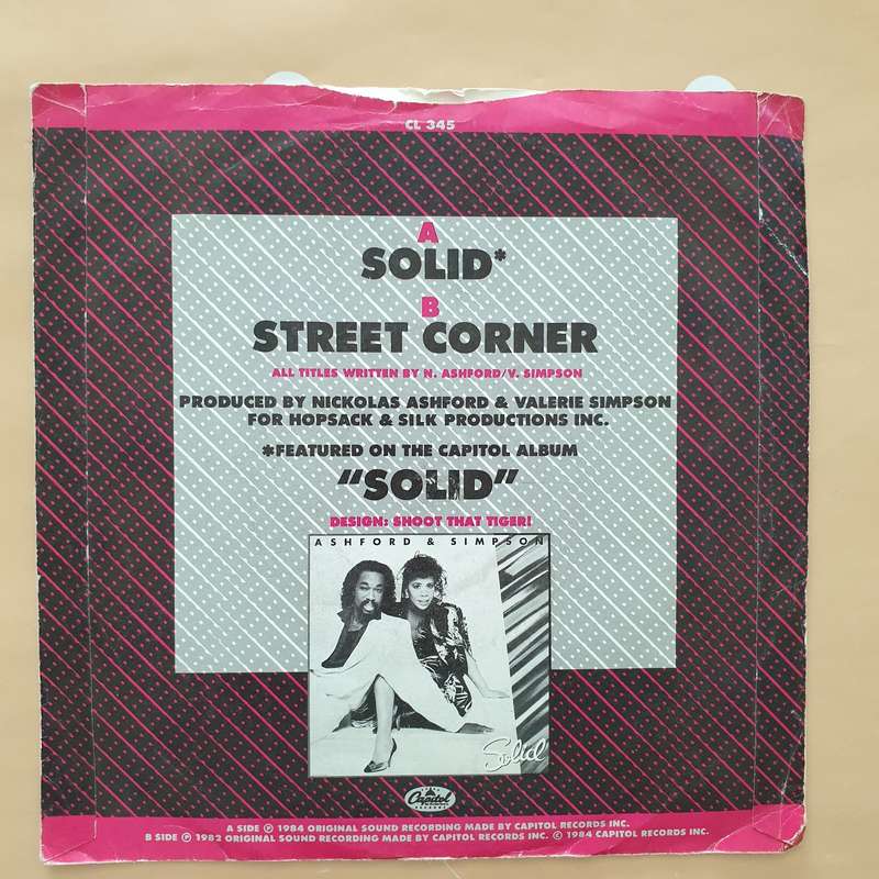 Ashford & Simpson  Solid -  Vinyl 7" Record - Very-Good+ Quality (VG+)