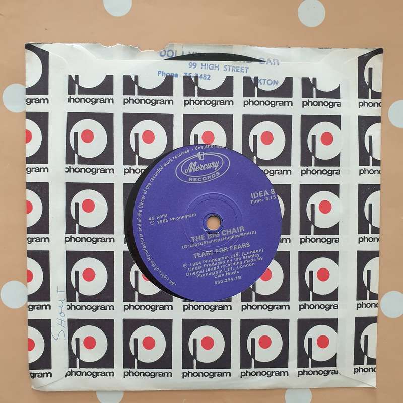 Tears For Fears  Shout -  Vinyl 7" Record - Very-Good+ Quality (VG+)