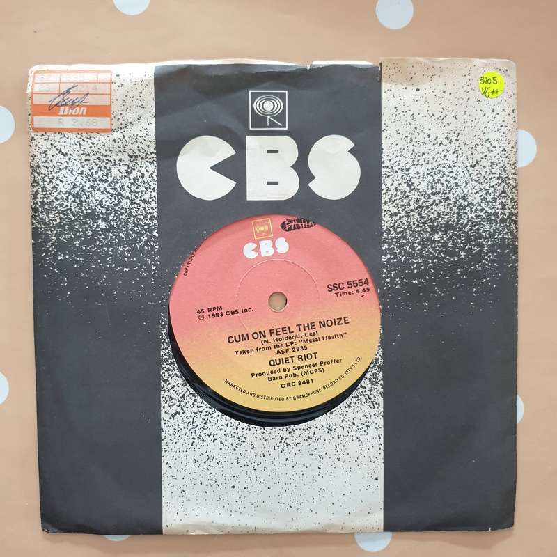 Quiet Riot  Cum On Feel The Noize / Run For Cover -  Vinyl 7" Record - Very-Good+ Quality (...