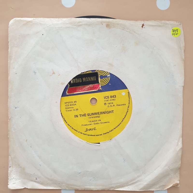Teach-In  In The Summernight - Vinyl 7" Record - Very-Good+ Quality (VG+)