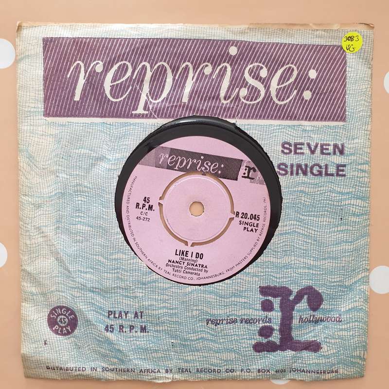 Nancy Sinatra  Like I Do - Vinyl 7" Record - Very-Good Quality (VG)