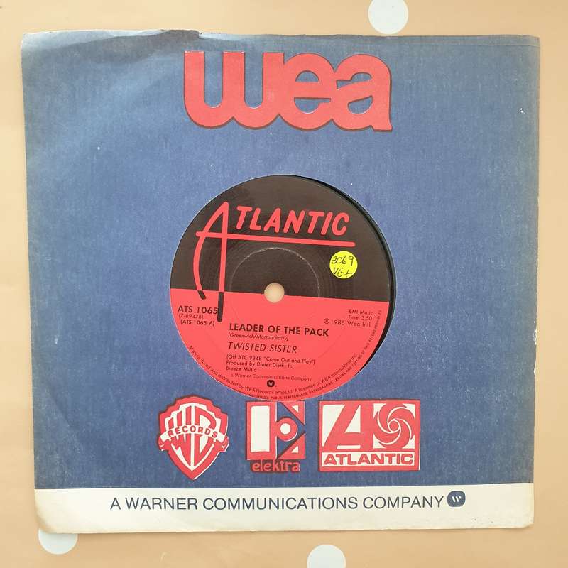 Twisted Sister  Leader Of The Pack -  Vinyl 7" Record - Very-Good+ Quality (VG+)