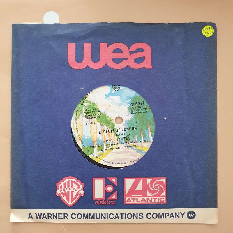 Ralph McTell  Streets Of London - Vinyl 7" Record - Very-Good+ Quality (VG+)
