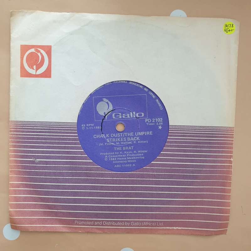 The Brat  Chalk Dust - The Umpire Strikes Back - Vinyl 7" Record - Very-Good+ Quality (VG+)