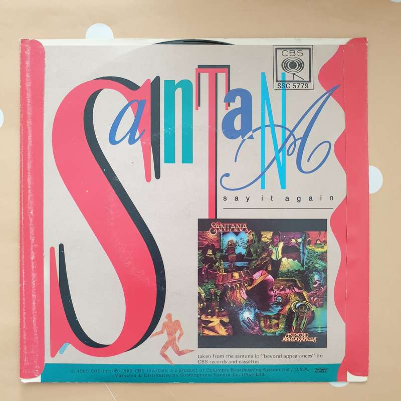 Santana  Say It Again - Vinyl 7" Record - Very-Good+ Quality (VG+)
