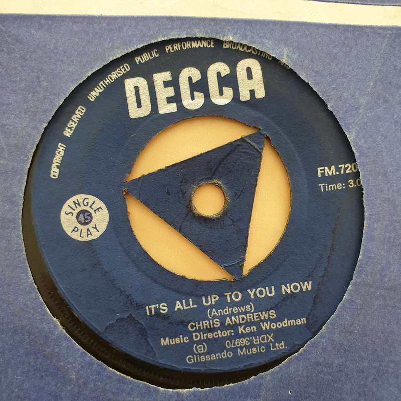 Chris Andrews  To Whom It Concerns - Vinyl 7" Record - Very-Good Quality (VG)