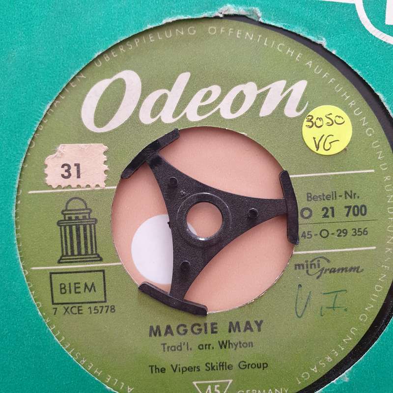The Vipers Skiffle Group  Maggie May / Jim Dandy - Vinyl 7" Record - Very-Good Quality (VG)