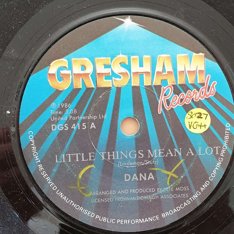 Dana  Little Things Mean A Lot - Vinyl 7" Record - Very-Good+ Quality (VG+)