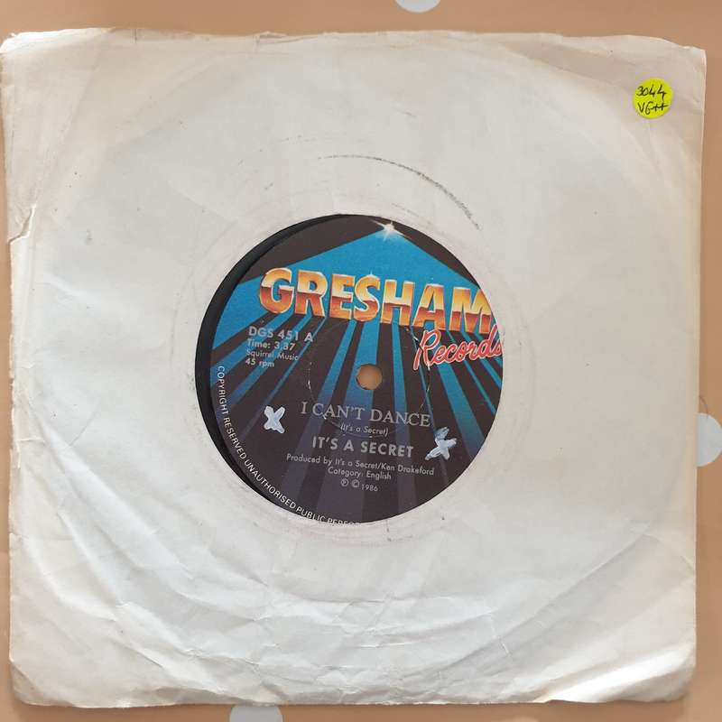 It's A Secret- I Can't Dance - Vinyl 7" Record - Very-Good+ Quality (VG+)