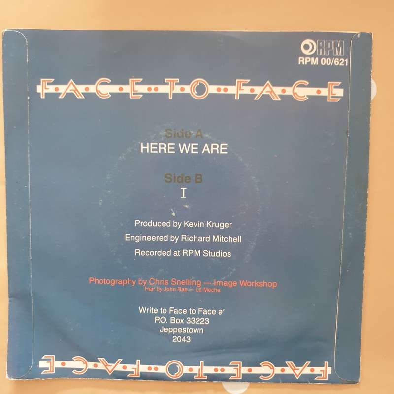 Face to Face - Here We Are - Vinyl 7" Record - Very-Good+ Quality (VG+)