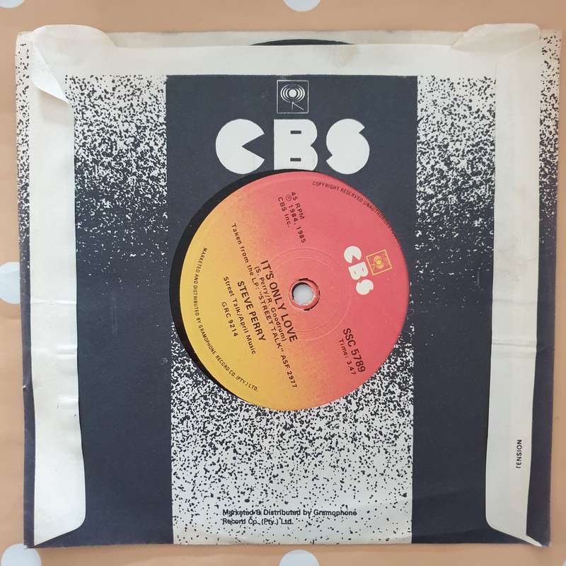 Steve Perry  Foolish Heart - Vinyl 7" Record - Very-Good+ Quality (VG+)