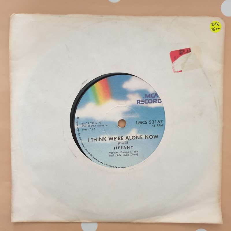 Tiffany  I Think We're Alone Now - Vinyl 7" Record - Very-Good+ Quality (VG+)