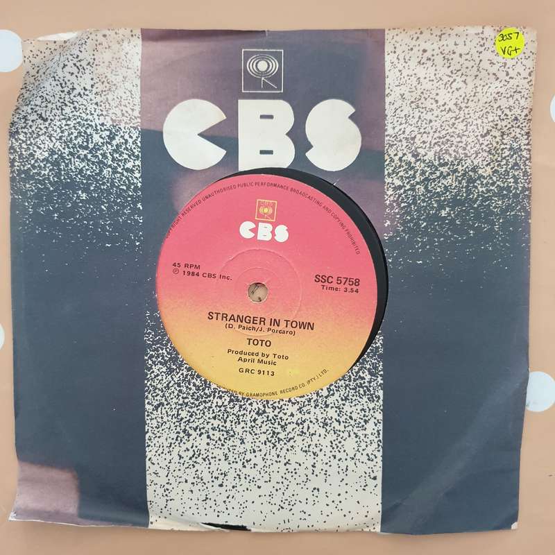 Toto  Stranger In Town - Vinyl 7" Record - Very-Good+ Quality (VG+)
