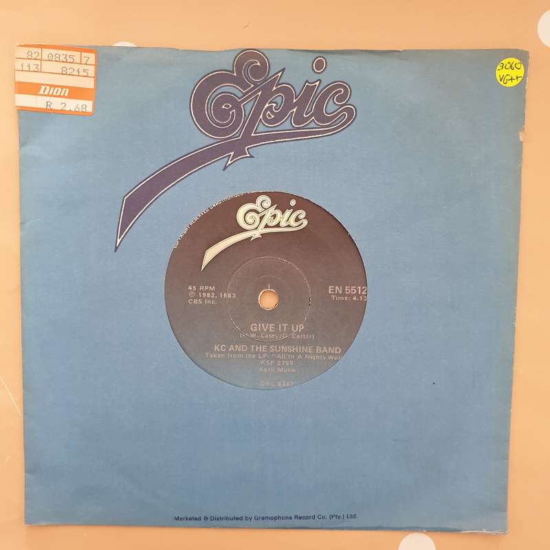 KC & The Sunshine Band  Give It Up / On The One - Vinyl 7" Record - Very-Good+ Quality (VG+)