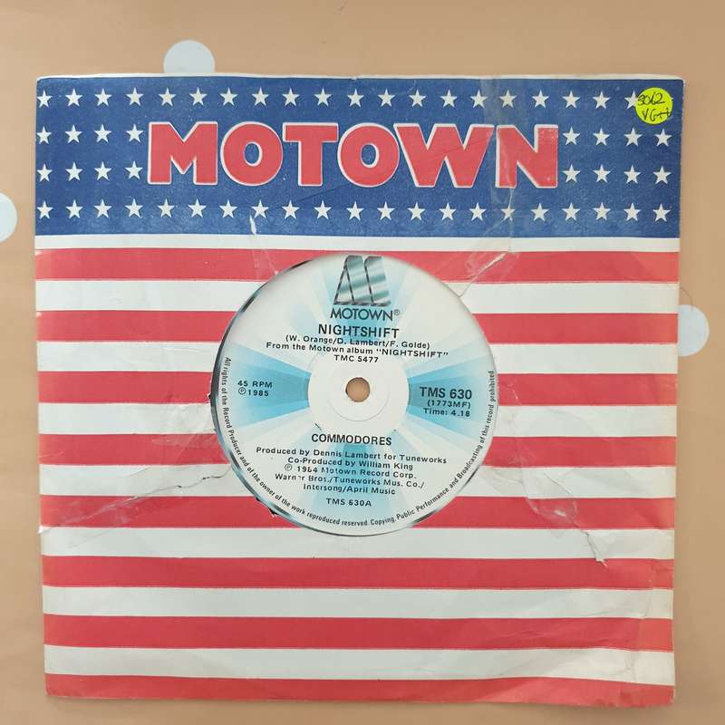 Commodores  Nightshift / I Keep Running - Vinyl 7" Record - Very-Good+ Quality (VG+)