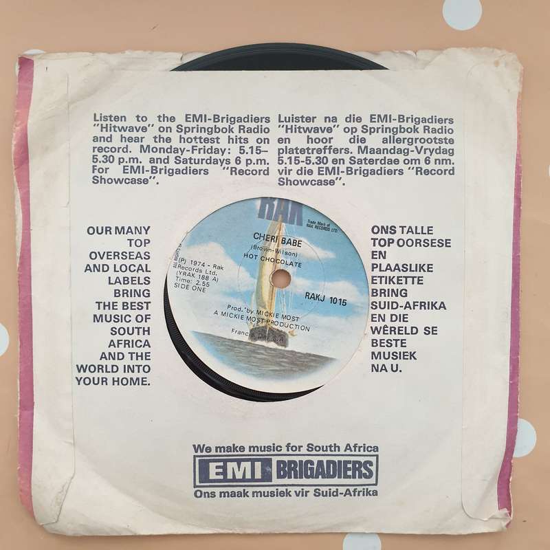 Hot Chocolate  Cheri Babe / Sexy Lady - Vinyl 7" Record - Very-Good+ Quality (VG+)