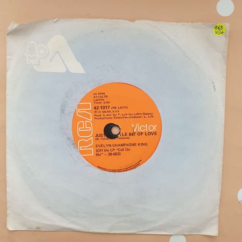 Evelyn Champagne King - Just A Little Bit Of Love - Vinyl 7" Record - Very-Good+ Quality (VG+)