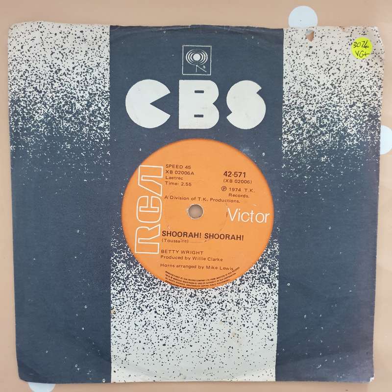 Betty Wright  Shoorah! Shoorah! / Tonight Is The Night - Vinyl 7" Record - Very-Good+ Quali...