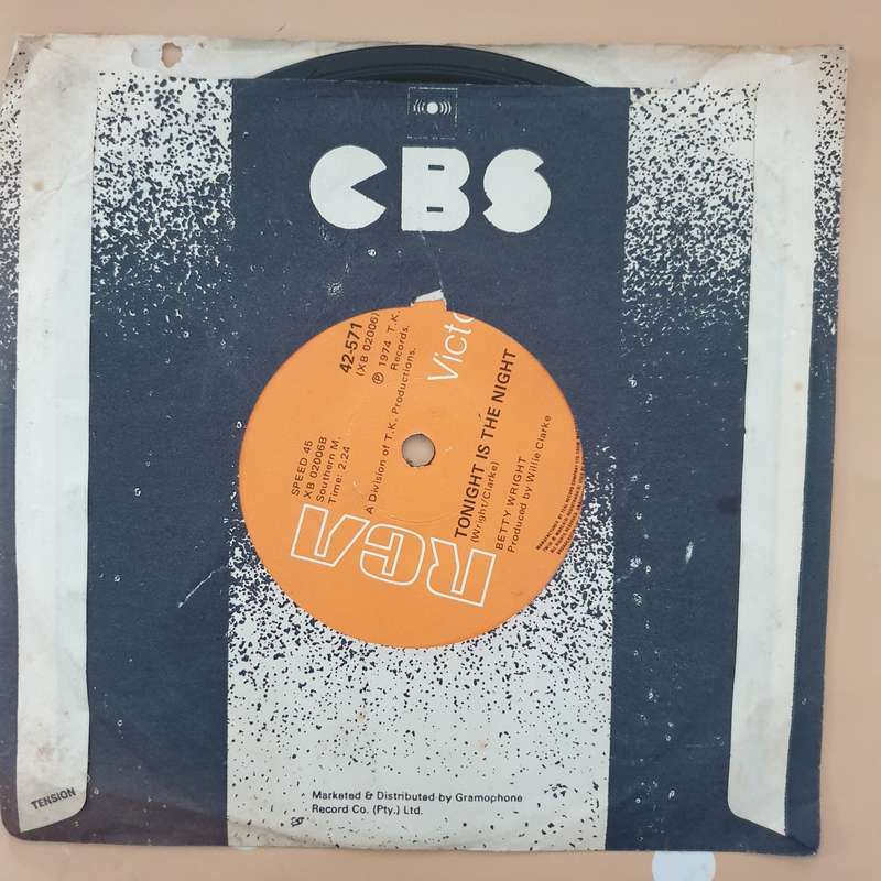 Betty Wright  Shoorah! Shoorah! / Tonight Is The Night - Vinyl 7" Record - Very-Good+ Quali...