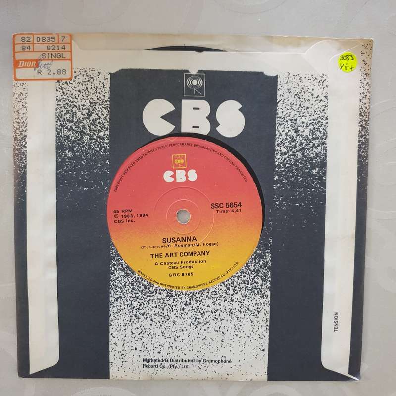 The Art Company  Susanna - Vinyl 7" Record - Very-Good+ Quality (VG+)