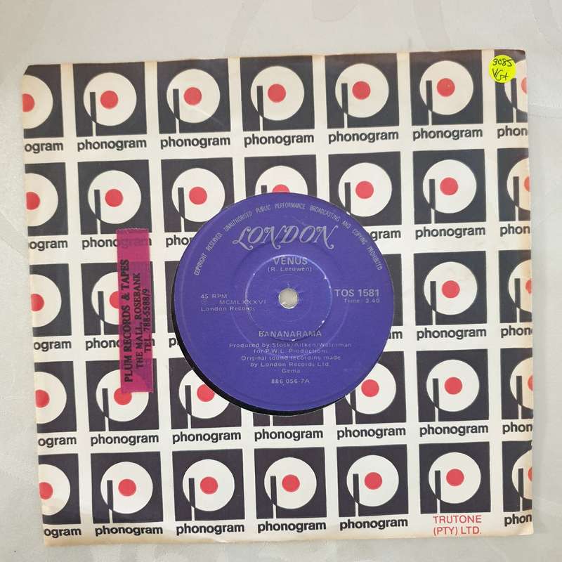 Bananarama  Venus - Vinyl 7" Record - Very-Good+ Quality (VG+)