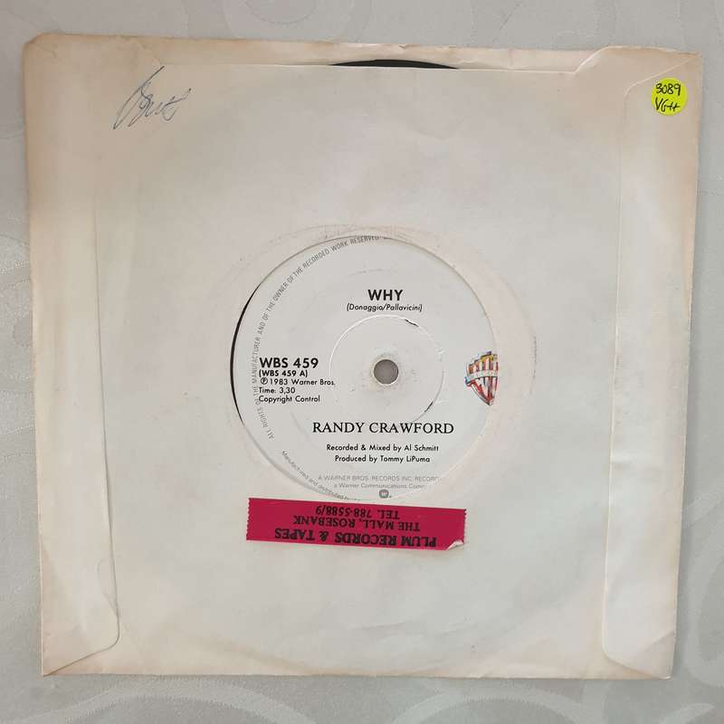 Randy Crawford  Why - Vinyl 7" Record - Very-Good+ Quality (VG+)
