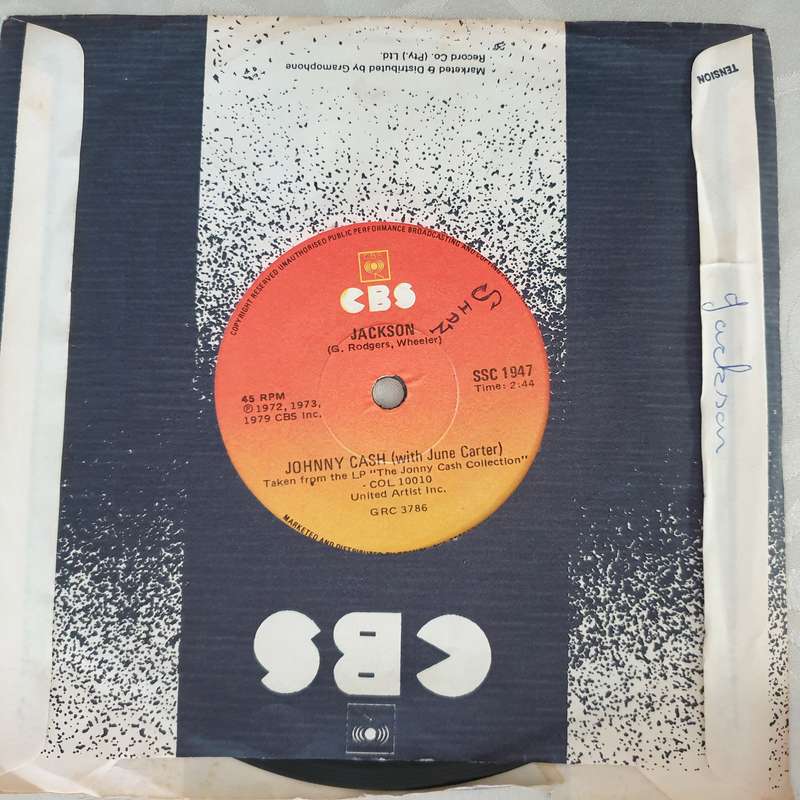 Johnny Cash  (Ghost) Riders In The Sky - Vinyl 7" Record - Very-Good+ Quality (VG+)