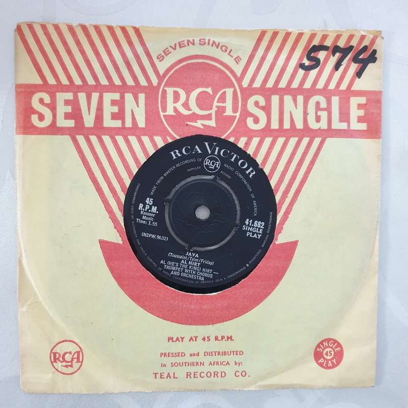 Al (He's The King) Hirt  Java - Vinyl 7" Record - Very-Good Quality (VG)