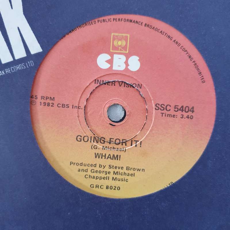 Wham!  Young Guns (Go For It) - Vinyl 7" Record - Very-Good+ Quality (VG+)