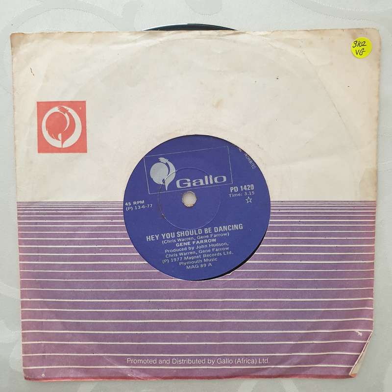 Gene Farrow - Hey You Should be Dancing - Vinyl 7" Record - Very-Good+ Quality (VG+)