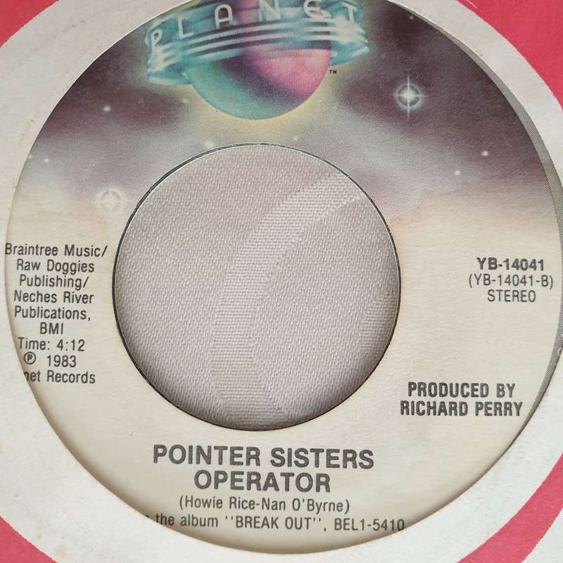 Pointer Sisters  Baby Come And Get It b/w Operator - Vinyl 7" Record - Very-Good+ Quality (...