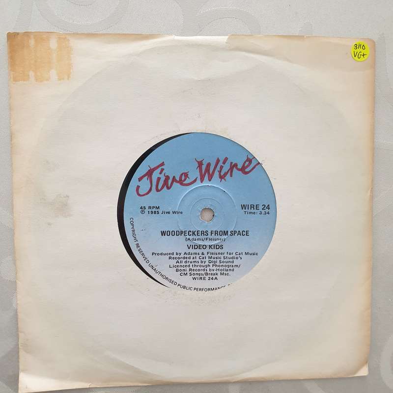 Video Kids  Woodpeckers From Space - Vinyl 7" Record - Very-Good+ Quality (VG+)