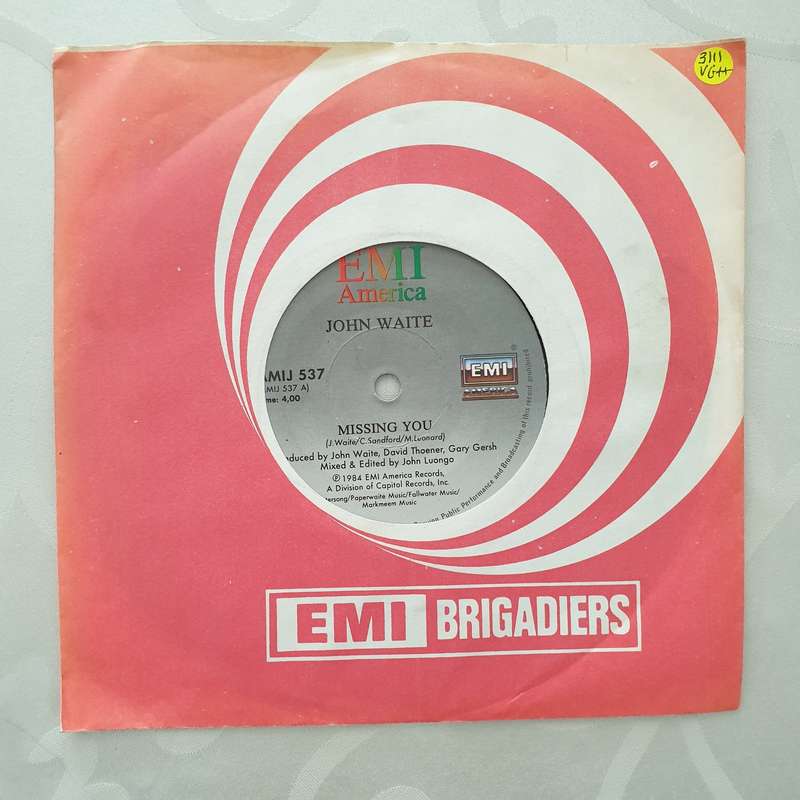 John Waite  Missing You - Vinyl 7" Record - Very-Good+ Quality (VG+)