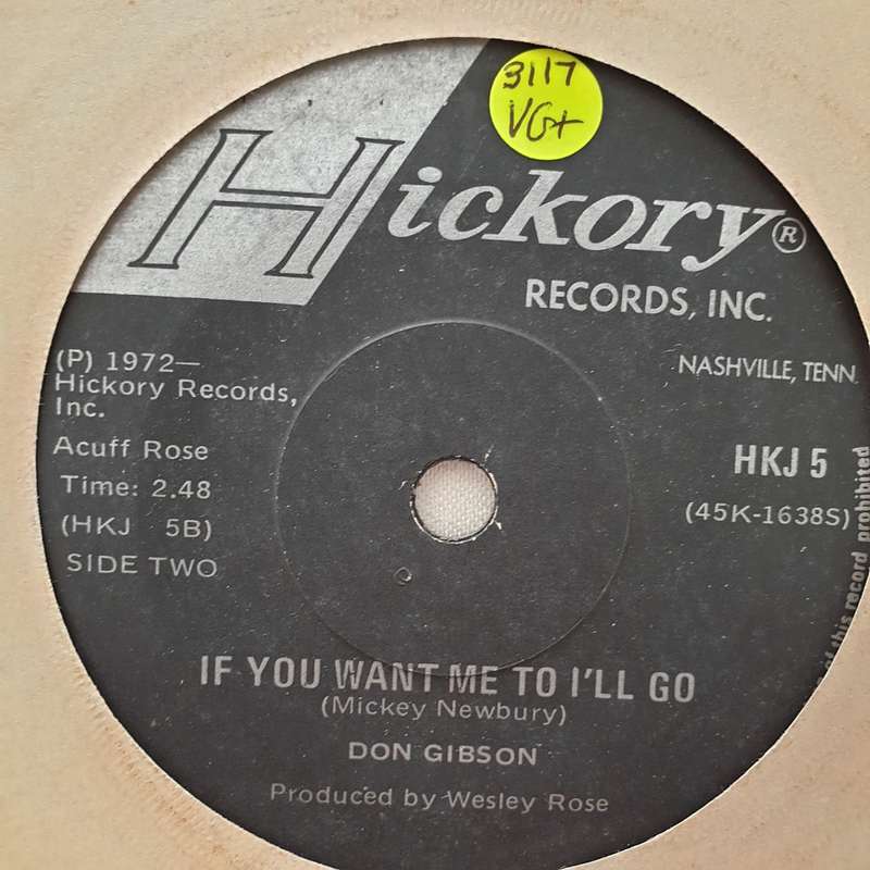 Don Gibson  Woman / If You Want Me To I'll Go - Vinyl 7" Record - Very-Good+ Quality (VG+)