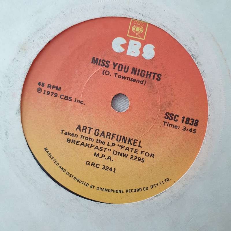 Art Garfunkel  Bright Eyes - Vinyl 7" Record - Very-Good+ Quality (VG+)