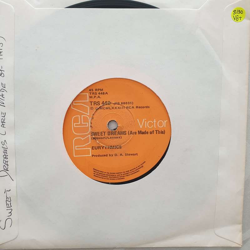 Eurythmics  Sweet Dreams (Are Made Of This) - Vinyl 7" Record - Very-Good+ Quality (VG+)