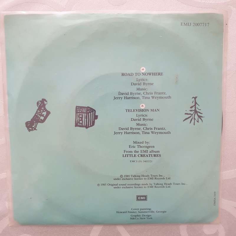 Talking Heads  Road To Nowhere - Vinyl 7" Record - Very-Good+ Quality (VG+)