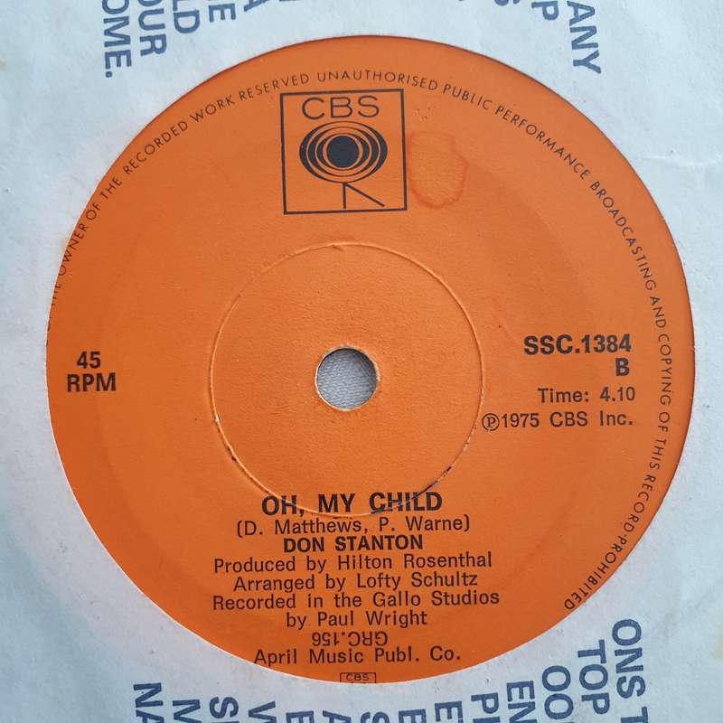 Don Stanton  Don't Play It No More - Vinyl 7" Record - Very-Good+ Quality (VG+)