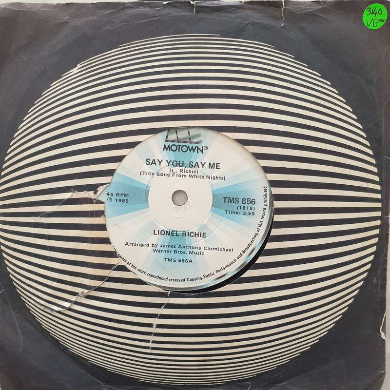 Lionel Richie  Say You, Say Me - Vinyl 7" Record - Very-Good- Quality (VG-)