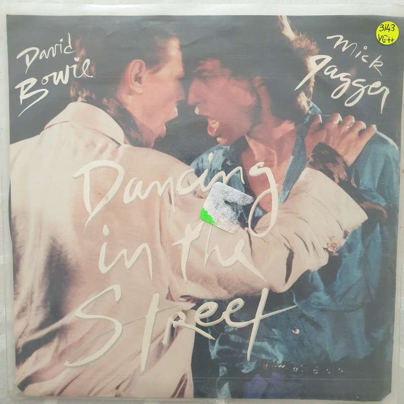 David Bowie, Mick Jagger  Dancing In The Street  - Vinyl 7" Record - Very-Good+ Quality (VG+)