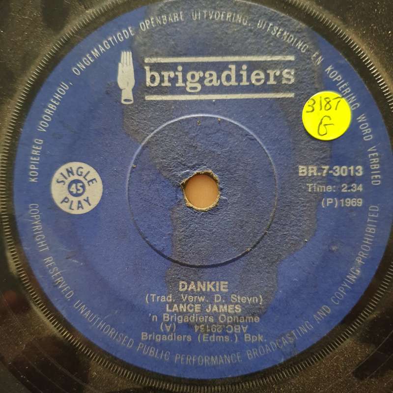 Lance James - Dankie - Vinyl 7" Record - Good Quality (G)