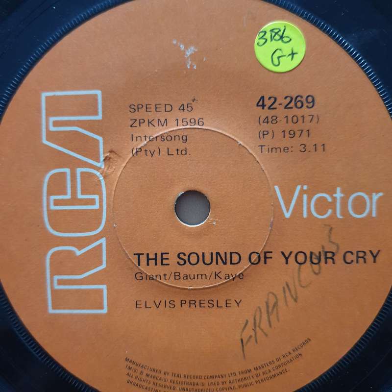 Elvis Presley  It's Only Love - Vinyl 7" Record - Good+ Quality (G+)