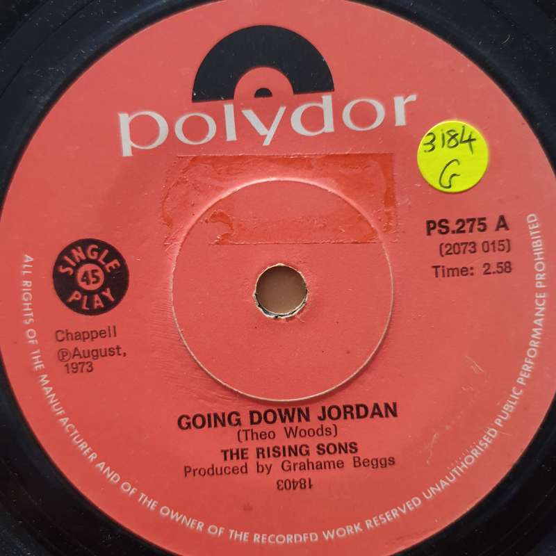 The Rising Sons  Going Down Jordan / You Put Me Down - Vinyl 7" Record - Good Quality (G)