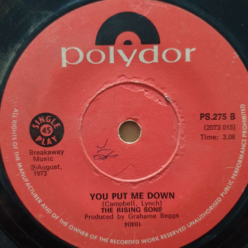 The Rising Sons  Going Down Jordan / You Put Me Down - Vinyl 7" Record - Good Quality (G)