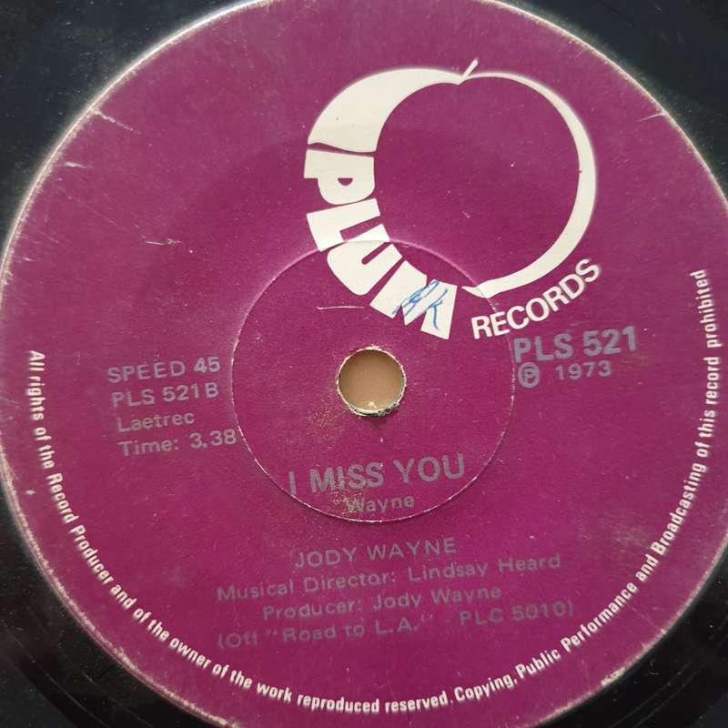 Jody Wayne  The Wonder Of Your Love / I Miss You - Vinyl 7" Record - Good Quality (G)