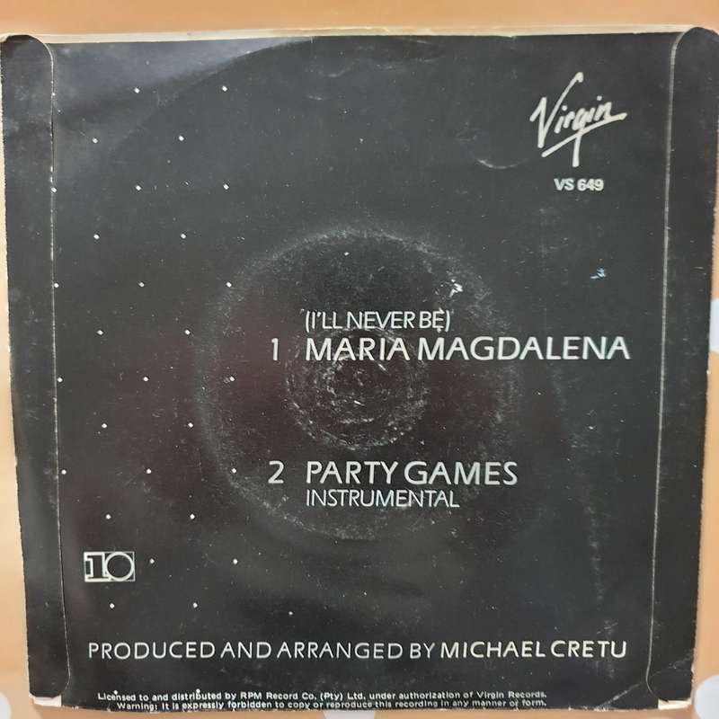 Sandra  (I'll Never Be) Maria Magdalena - Vinyl 7" Record - Very-Good+ Quality (VG+)