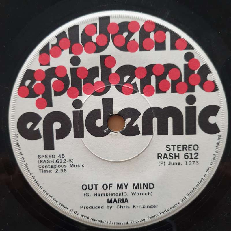 Maria  Clap Your Hands And Stamp Your Feet - Epidemic Label - Vinyl 7" Record - Very-Good Q...