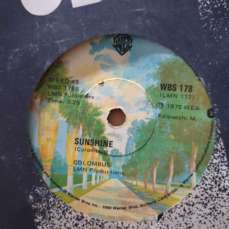 Colombus  Milky Ways / Sunshine - Vinyl 7" Record - Very-Good+ Quality (VG+)